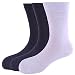 Produktbild Herren Einheitsgröße solide formale Kalb Länge Bio-Baumwolle Stretch Spandex Nano-Silber-Socken Pack 3 paar