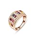 Produktbild Hypoallergen Mode Trend Ethnische Ring Quadratische Farbe Tschechische Diamant Schmuck Rose Gold Auden Diamant Schmuck Zubehör , Roségold , 9