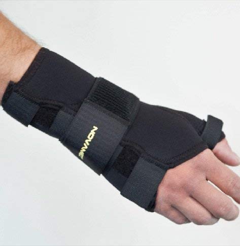 Novamed Thumb Support Wrist Splint, Perfect for Carpa Tunnel Syndrome, RSI, Sprains, Strains, Black Links - XL