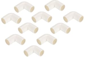 M METERXITY 10 Pack PVC Pipe Montage - Vatten Rör Snabba Kontakter Adaptrar, Koppling Socket 90 Grade Armbåge, Används för Utomhus/Trädgård (16mm ID)