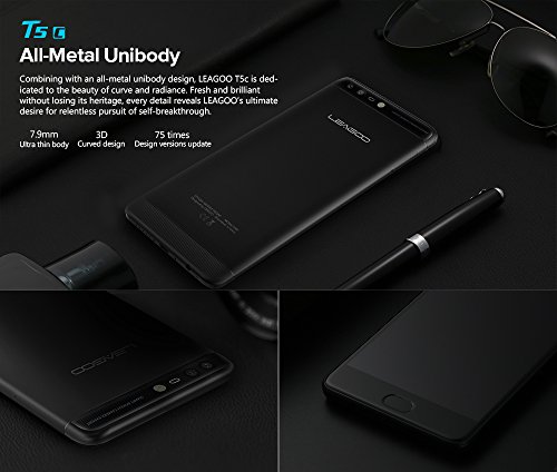 GÃ¼nstiges Handy, Leagoo T5C 4G Smartphone, Dual SIM Mobiltelefon, Fingerabdruckscanner Dreifach-Kameras 5.5 Zoll FHD IPS Display Intel SC9853 Acht-Kerne 3000mAh Batterie Telefon fÃ¼r Familien (Schwarz)