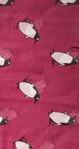 Hot Pink Unusual Cute Penguin Print Lightweight Scarf