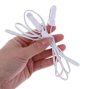 1PCS 3.5mm Plug Electrode Lead Wires Connecting Cables with 2 Ear Clips for Digital TENS Therapy Machine Massager