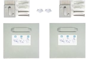 WANDBREITE Juego de fijación autoadhesiva, soporte para fotos, soporte de espejo, colgador Dibond (2 soportes, ganchos en Z, tope de silicona, 100 x 100 mm)