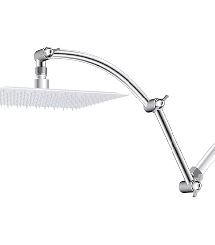 Raclette De Douche En Acier Inoxydable 25 Cm – Lame Silicone Double Interchangeable + Crochet Adhésif Puissant, Sans Perçage
