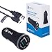 Price comparison product image Fast Charging Qualcomm 3.0 Car Adapter + USB C 3.1 Cable for HTC 10 / Bolt / U Ultra / U11, ZTE Axon 7 / Max / Blade Z Max, Lenovo ZUK Z2 Pro, Gionee M2017, HP Elite x3 | Double Socket Quick Charger