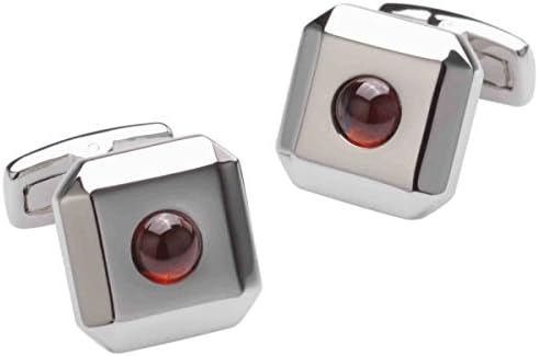 Silver/Red Hydra Garnet Cufflinks by Duncan Walton