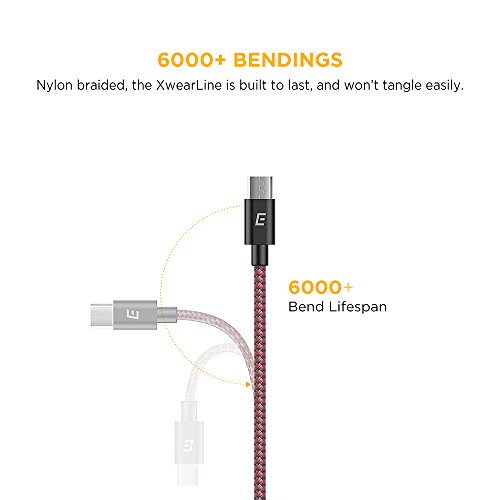 EasyAcc Cable Micro USB Carga R pida de Nil n para Dispositivos Android Samsung Kindle Sony Nexus Motorola BQ LG 3 Metro Rojo y Gris reviews EasyAcc Cable Micro USB Carga R pida de Nil n para Dispositivos Android Samsung Kindle Sony Nexus Motorola BQ LG 3 Metro Rojo y Gris