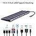 Price comparison product image AXELEL USB C Hub, 10 in 1 USB C Adapter Type C Hub with 3 USB 3.0 Ports, TF/SD Card Slot, 1 HDMI 4K, for Macbook Pro2018/2017/2016, Windows 7/8/8.1/10/Above and more