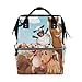 Produktbild Bauernhof Hof niedlichen Cartoon Tier Familie Wild Home große Kapazität Wickeltaschen Mama Rucksack Multi Funktionen Windel Pflege Tasche Tote Handtasche für Kinder Babypflege Reisen täglich Frauen