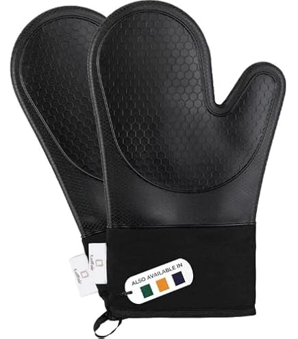 MengH-SHOP Mini-keukenhandschoenen, hittebestendig, antislip, multifunctioneel, van siliconen, 3 paar (3 kleuren