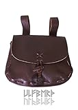 Mittelalter Ledertasche von ULFBERTH, dunkelbraun - Gürteltasche - Geldbeutel - Mittelalter