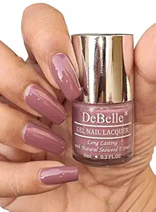 DeBelle Gel Nail Polish Majestique Mauve (Mauve), 8 ml - Enriched with natural Seaweed Extract, cruelty Free, Toxic Free