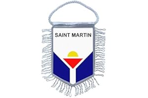 Akachafactory Fanion Mini Drapeau Pays Voiture Decoration Saint Martin sint marteen