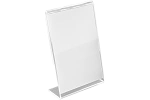 EXTRUMOL - Expositor Vertical Inclinado - Metacrilato - Soporte Transparente 2 mm - Para Menús, Carteles, Precios y Fotos - Uso Comercial y Decorativo - DIN A3, 420mm x 297mm