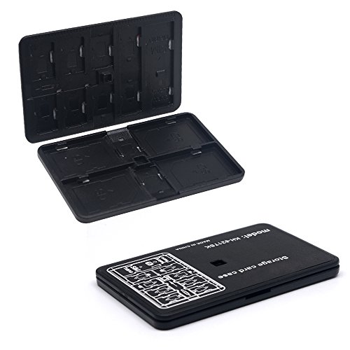 Mcoplus Water-Resistant & Shockproof Halter Storage Memory Card Case KH 821TSK KH-42 für SD-Karte/TF-Karten/SIM-Karten/Nano Karten (schwarz) - 6