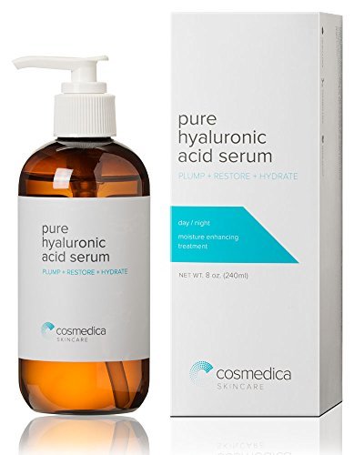 Cosmedica Skincare Best-Selling Hyaluronic Acid Serum 100% Pure- Intense Hydration + Moisture, Non-greasy, Paraben-free Hyaluronic Acid for Skin (8 oz./ Professional Formula)