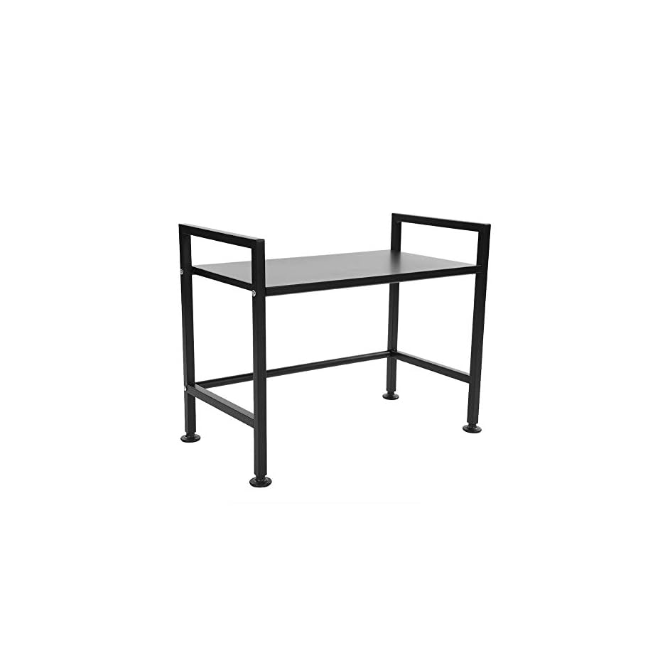 Küchenregal, Edelstahl Bäckerregale Schwarz Mikrowellenständer