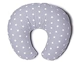 Niimo® Stillkissen klein Grau, Baby Stillkissen, Stillkissenbezug Grau mit Sterne weiß 100% Baumwolle, abnehmbar .Multifunktionales Für Mutter und Baby |Qualität Made in EU Niimo® Stillkissen klein Grau, Baby Stillkissen, Stillkissenbezug Grau mit Sterne weiß 100% Baumwolle, abnehmbar .Multifunktionales Für Mutter und Baby |Qualität Made in EU