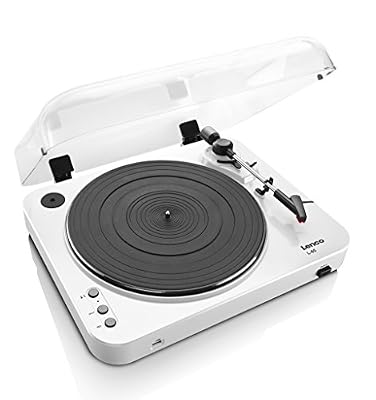 Lenco L-85 Tourne-disque entraîné par courroie Blanc - Platines (Blanc)