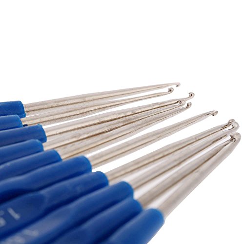 10pcs Metall Stricknadeln Haekelnadeln Ausstattungen mit ergonomische Griffe 0.6-2.0mm - 5