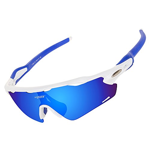 Gafas de Sol,BATFOX Gafas de Sol Deportivas Polarizadas,UV 400 Protección Gafas Deportivas, para Ciclismo,Deportes,Unisexo (Rose y Gris)