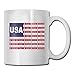 Produktbild Daawqee Becher Coffee Mug Flag Art Mugs Funny Ceramic Coffee Tea Cups Double-Side Printing 11oz