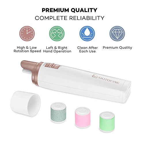 Gotofine Elektrische Nagelpolierer Nagelfeile Puffer, Elektrischer Persönliche Nagelpflege system, Feilen, Polieren und glätten Sofort(inkl. 3 Rollern) - 6