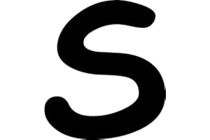 Kleckerliese Alphabet Buchstaben 10cm selbstklebende Aufkleber Wand Fenster Tür Boote Auto Kinderzimmer STICKER S - Höhe 10cm, Farbe Schwarz