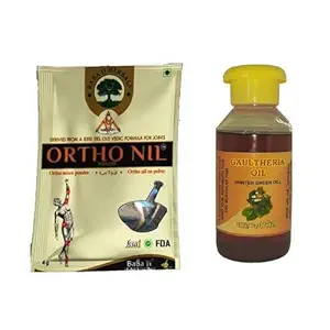 28 pouch Orthonil Ortho Nil Orthonill Powder Joint Pain Relief Powder and 30 Ml Winter Green Oil Combo