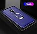 Produktbild Yobby Huawei Mate 20 Matt Blau Hülle,Huawei Mate 20 Handyhülle 360 Drehbarer Ring Griff Magnetisch AutoHalterung Ständer Schale Ultra Dünn Weich Silikon Stoßfest Schutzhülle