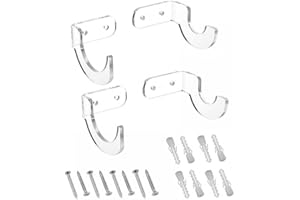 MIOYOOW 2 Pair Baseball Bat Wall Mount, Acrylic Horizontal Baseball Bat Holder Baseball Bat Display Rack Brackets with Hidden Screws for Display