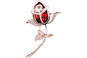 GENERISCH Gimiro Damen Brosche geklügelte Kamelie Strass Perlen Rosen Anstecknadeln Blazer Kleid Clipper für Hochzeit Modeaccessoires