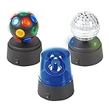 Bola de discoteca; Espejo y azul luz de policía