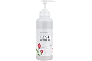 ARISON LASHES Eyelash Shampoo For Lashes Eyelash Extensions 600ML Eyelid Foaming Cleanser Salon Eyelash Foam Cleanser for Face and Eye Makeup Remover (ROSE)