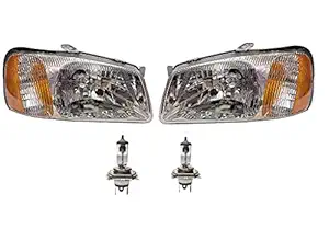 K D Right & Left both Sides Headlight assembly for Hyundai Accent with Bulb - Type 2