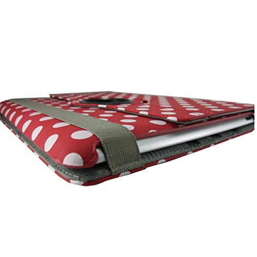 iPad 2/ iPad 3/ iPad 4 Hülle, Apple iPad 2/ iPad 3/ iPad 4 Hülle Lifetrut® Ultra-slim Flip Kunstleder Tasche Edles Cover Leder Case Ultra Dünn und super leicht Leder Hülle Schutz Hülle mit Standfunktion [Rot + Weiß Polka-Punkt] - 8