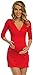Happy Mama. Women's Maternity Jersey Tunic Top Easy Breastfeeding V Neck. 179p (Red, UK 12)