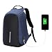 Produktbild twinkbling Diebstahlschutz Notebook Rucksack Große Kapazität Casual Daypacks für Reisen Schule Arbeit mit USB Lade-Schnittstelle, blau