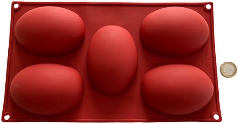 Royal Houseware 6 Large Egg Silicone Baking Moulds for Easter, Spring, Summer, for making Ice Cubes, Chocolates, Cupcakes, Biscuits