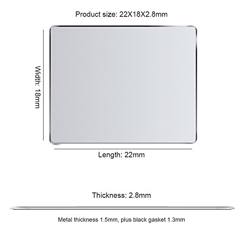 Xingddoz Alfombrilla de Rat  n W de Aluminio para Juegos Antideslizante Base de Goma y Alfombrilla de Rat  n de Micro Superficie de Aluminio de Voladura de Arena para Control R  pido y Preciso plata
