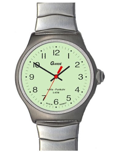 Garde' Uhren aus Ruhla Funkuhr Herrenuhr Leuchtzifferblatt 23-76M Garde' Uhren aus Ruhla Funkuhr Herrenuhr Leuchtzifferblatt 23-76M