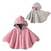Tailloday Baby Kids Toddler Double-side Wear Hooded Cape Cloak Poncho Hoodie Coat (0-12 Monthes, Pink)