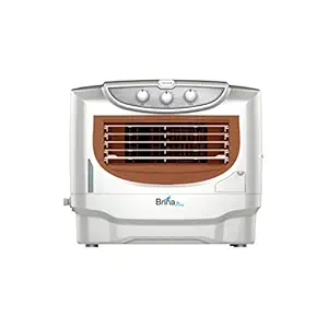 Havells Brina Plus 50 Litres Window Air Cooler with Ice Chamber, Dust Free and Insect Free (White, Brown)