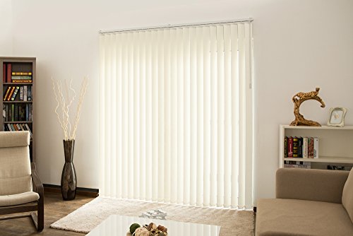 VICTORIA M Lamellenvorhang, Jalousie Isabella – I-Form, leicht lichtdurchlässig – 12,7 x 250cm, weiß | 6er Pack - 3