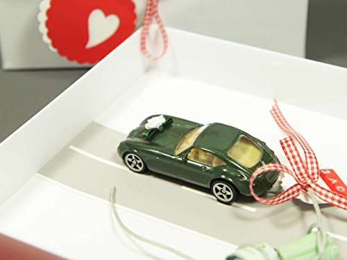Geldgeschenk Verpackung für Hochzeit: Auto(bahn) rot, Hochzeitsgeschenk Geld schenken verschenken - 3