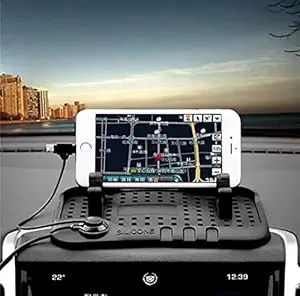 SD CASS Multifunction Phone GPS Holder Anti-Slip Silicone Pad and Car Mobile Holders for Car Dashboard