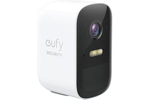 eufy Security,eufyCam 2C 2-Cam Kit,zewnętrzna kamera bezpieczeństwa,bezprzewodowy system ochrony domu z180-dniową żywotnością baterii, kompatybilność z HomeKit,1080p HD,IP67 (Pojedyncza kamera)