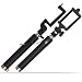 Produktbild OKCS® Selfie Stick Stab Bar Stylish Trend Blogger Stange Selbstporträt Handyhalterung Faltbare Selfie-Stange für Smartphones, iPhone, HTC, LG, Nokia, Sony, Samsung, Huawei, etc. - in stylischem Schwarz mit Gold Applikationen