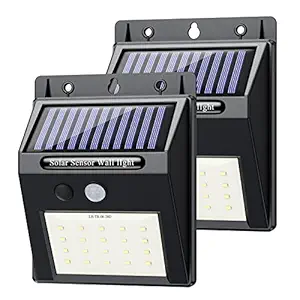 Koicaxy 20 LEDs Solar Light for Outdoor Garden, Terrace Light, Solar Lights for Home with Motion Sensor Solar Powered Wireless Waterproof Night Spotlight ?Pack of 2 ?